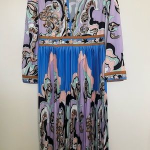 Geo Big Paisley Print Maxi Long Dress